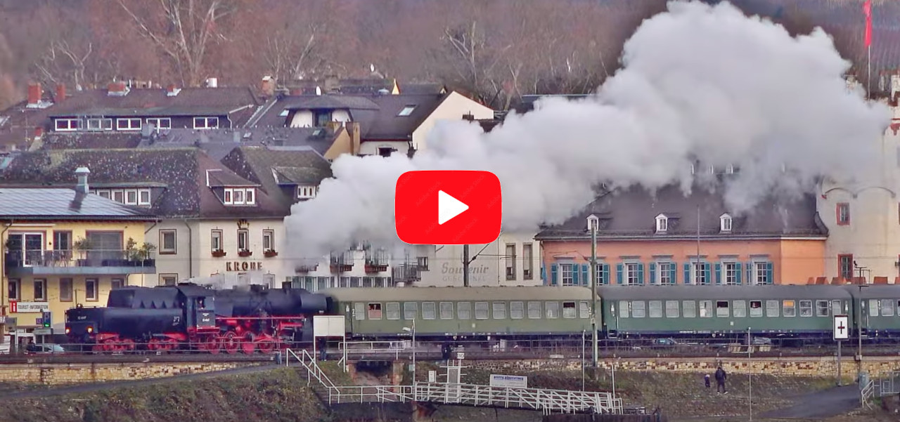 Adventsdampf der Historischen Eisenbahn Frankfurt mit 52 4867 - Adventsfahrten nach Erbach und Rüdesheim (Dezember 2024 - Videograf: Peter Neumeyer)